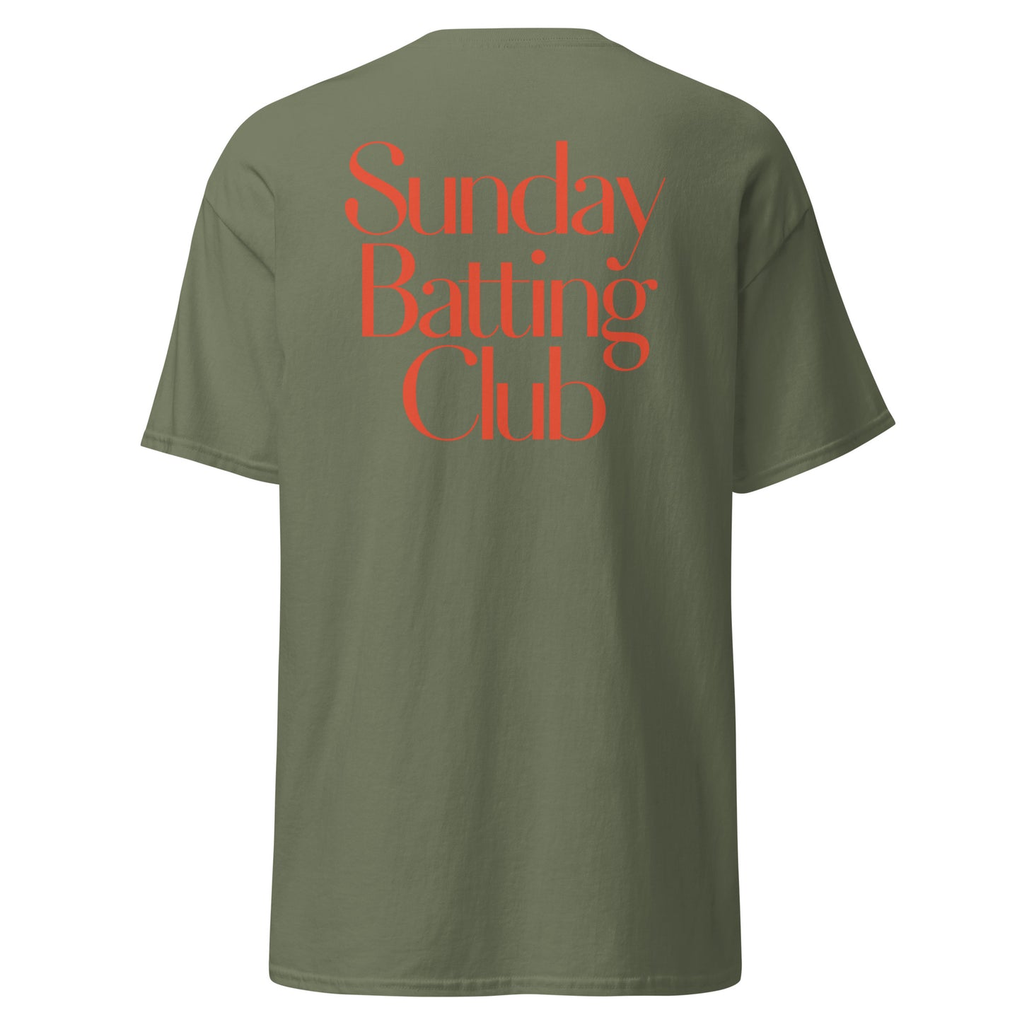 Unisex T-Shirt - Baseball - Softball - Sunday Batting Club - orange