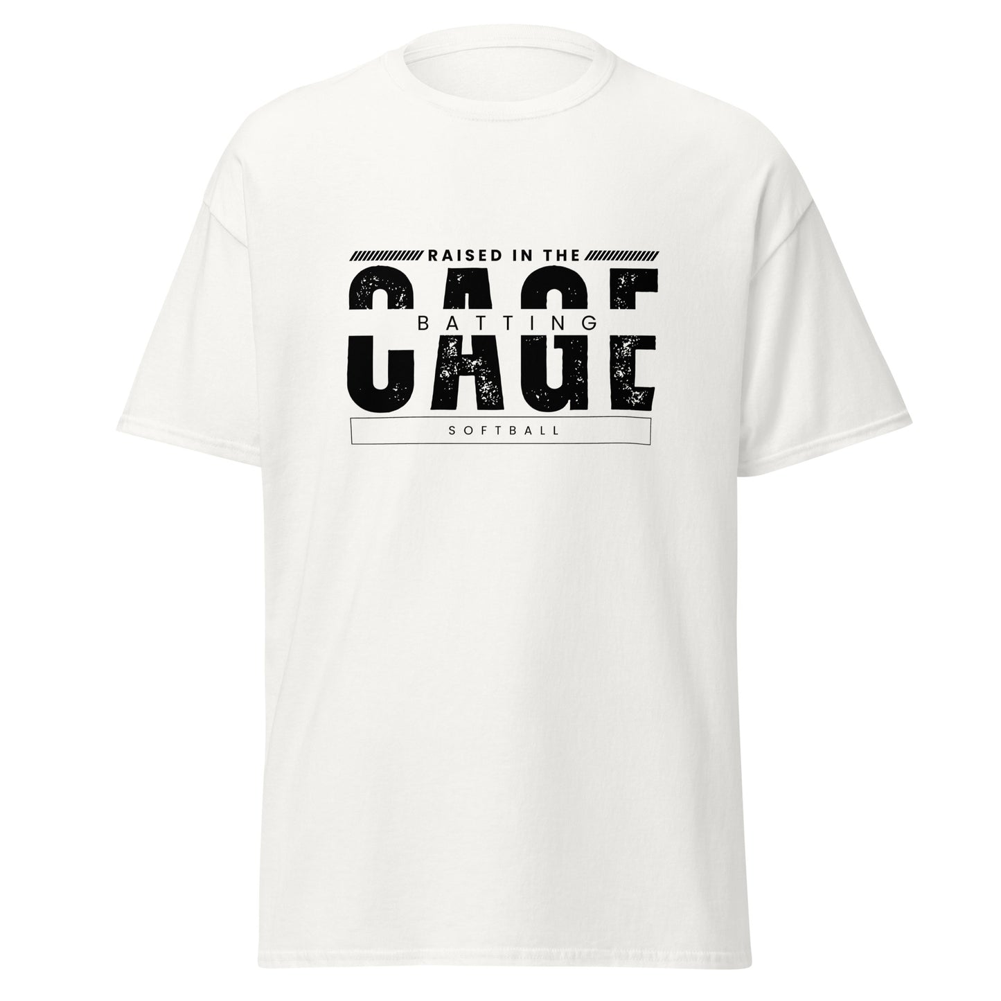 Unisex T-Shirt - Raised in the Batting Cage Softball hell