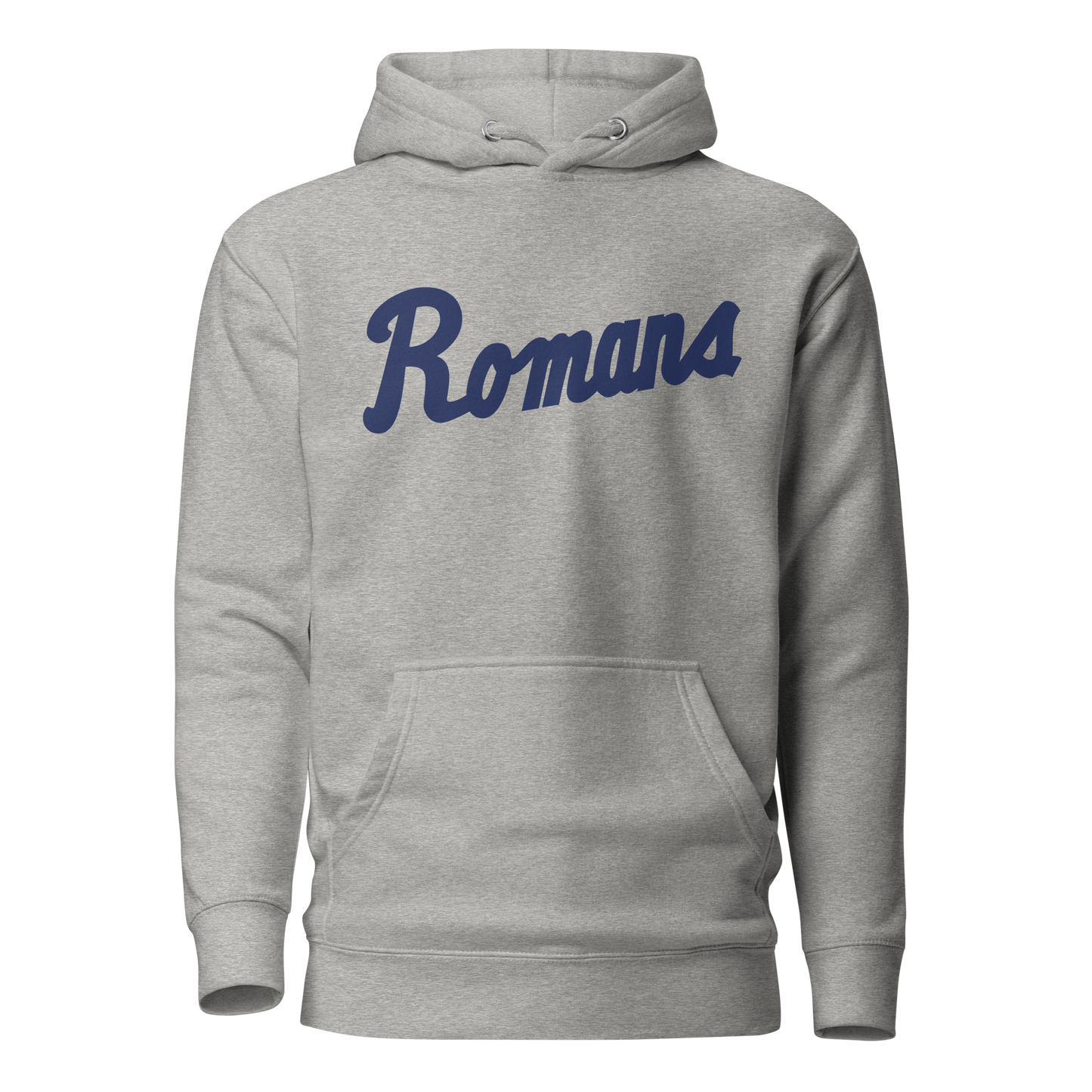 Unisex Hoodie - Baseball/Softball - Romans Schriftzug grey/white