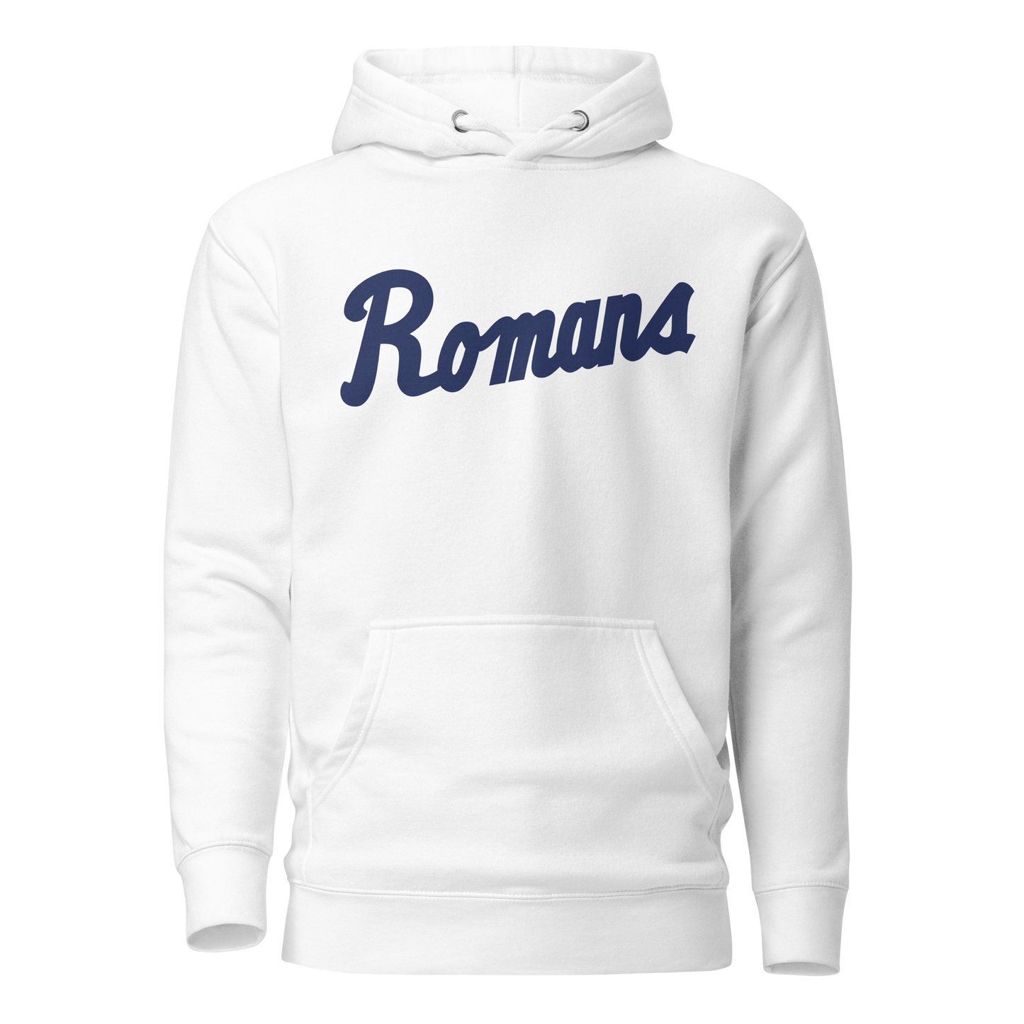 Unisex Hoodie - Baseball/Softball - Romans Schriftzug grey/white