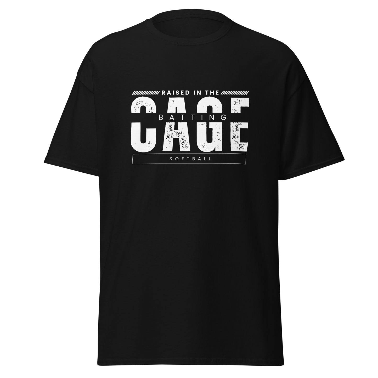 Unisex T-Shirt - Raised in the Batting Cage Softball