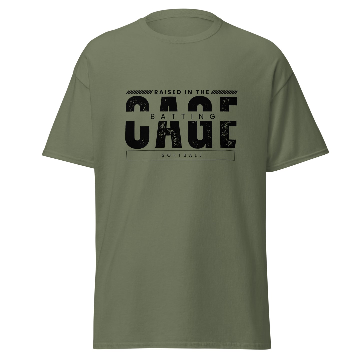 Unisex T-Shirt - Raised in the Batting Cage Softball hell