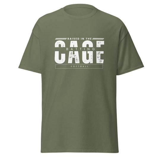 Unisex T-Shirt - Raised in the Batting Cage Softball