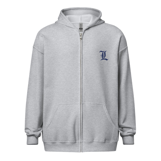 Unisex Zip Jacke - Baseball/Softball - Romans L und Schriftzug grey/white